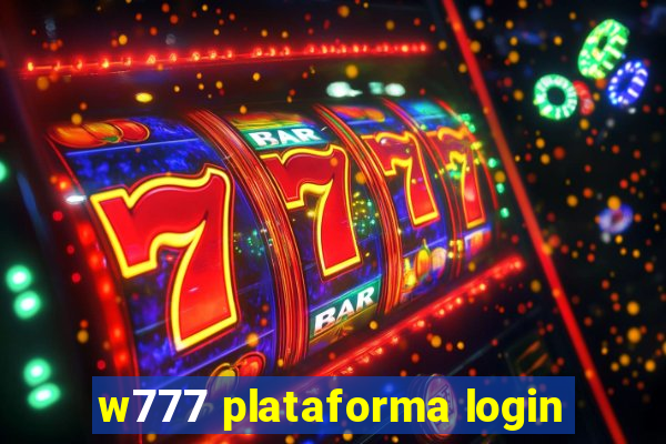 w777 plataforma login